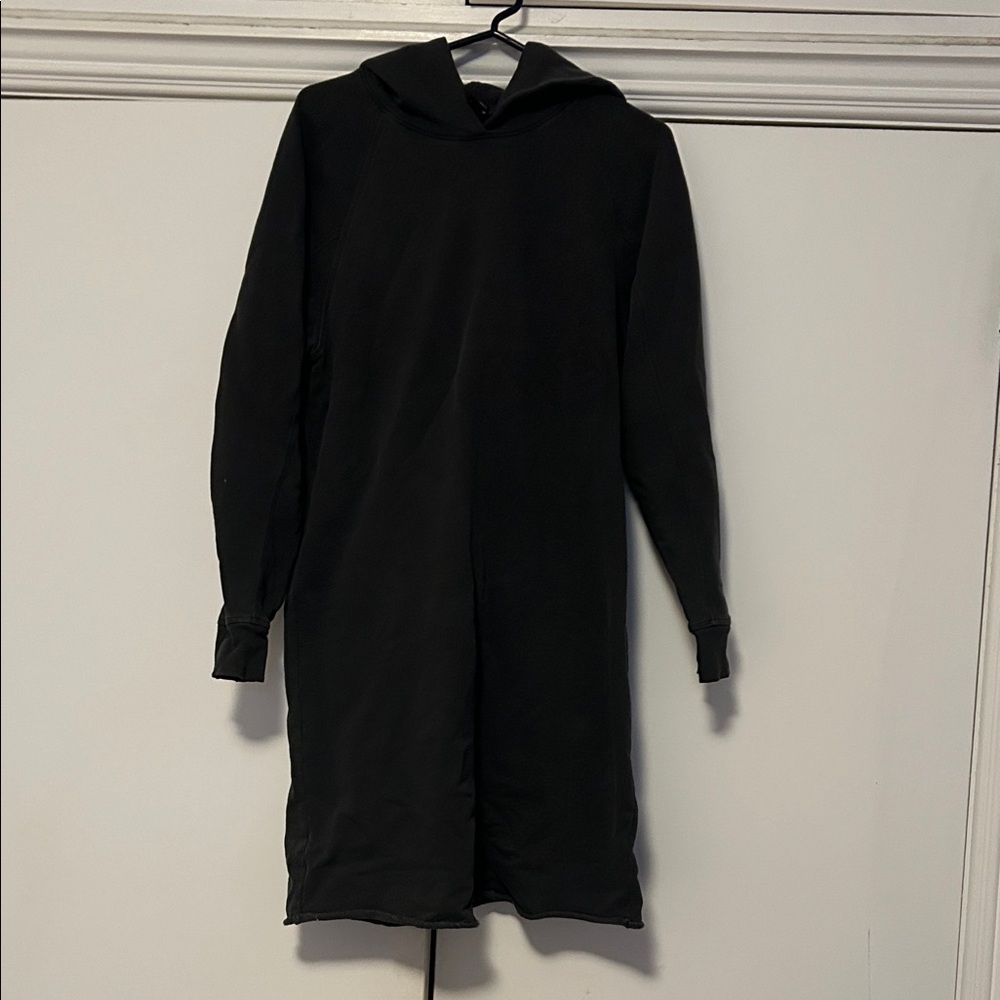 James Perse Charcoal Hoodie Sweatshirt Dress